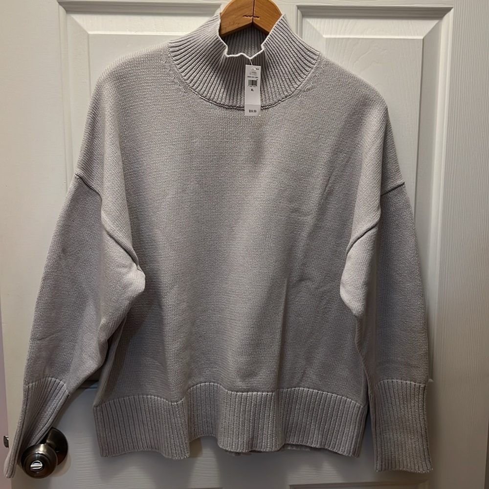 Women’s Gap Long Sleeved Cotton Sweater With Ribbed Sleeves, Neck & Waistband XL